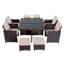 Ingalill 8 - Person Wicker Patio Dining Set with Square Table , Cushions Included-28666574