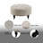 Upendo Pattern Fabric Ottoman W/Casters
