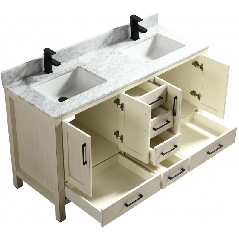 Goli 59'' Double Bathroom Vanity Base Only, Antique Beige
