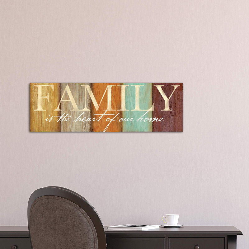 Family Sentiment Sign I Spice by Cynthia Coulter - Wrapped Canvas Panoramic Print, 30.48 cm H x 91.44 cm W x 3.175 cm D