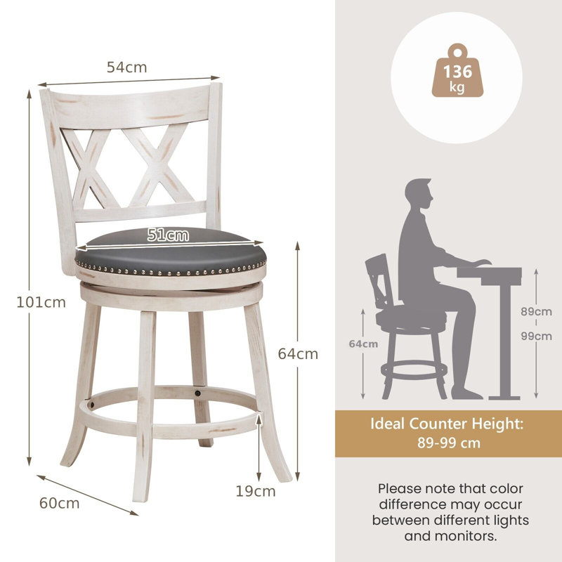 Desdemona Swivel Upholstered Bar Stool
