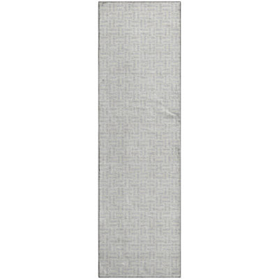 Premium Machine Washable Prisco Silver Rug
