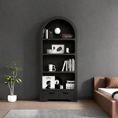 Classic black American style furniture bookcase