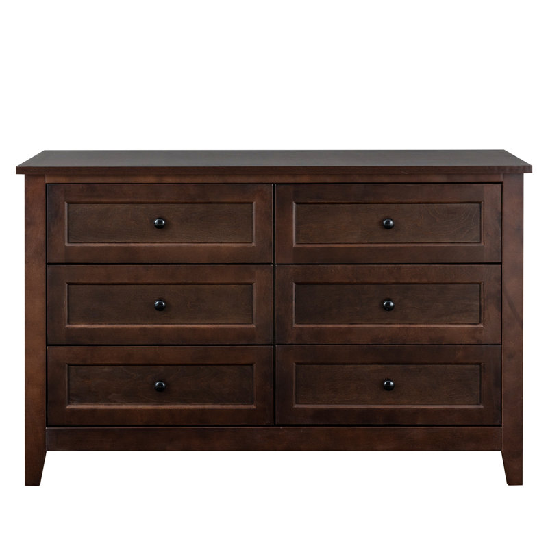 Commode 6 tiroirs, couloir de cuisine, buffet, armoire de rangement, armoire d'entrée, armoire latérale, Auburn