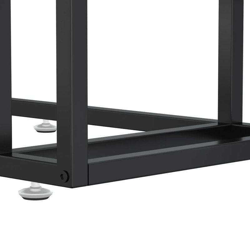 Table de bout en bois massif Irio, Noir