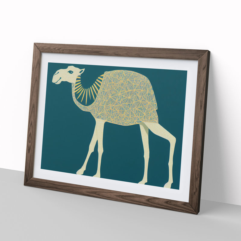 Ultimate Camel - Framed Print, 25cm H x 34cm W x 2cm D, Walnut Framed
