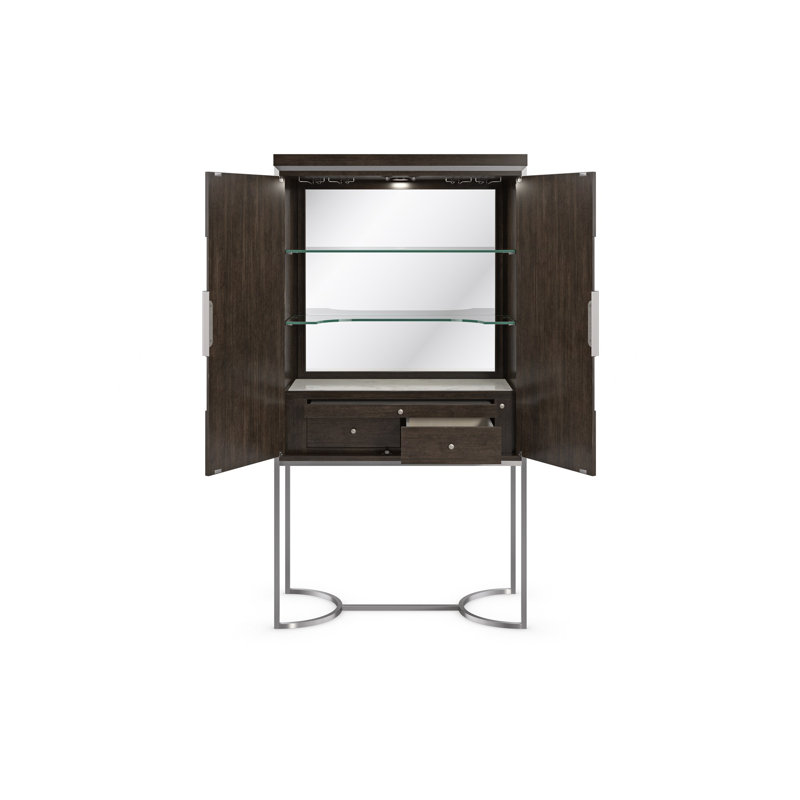 La Moda Solid Wood Bar Cabinet