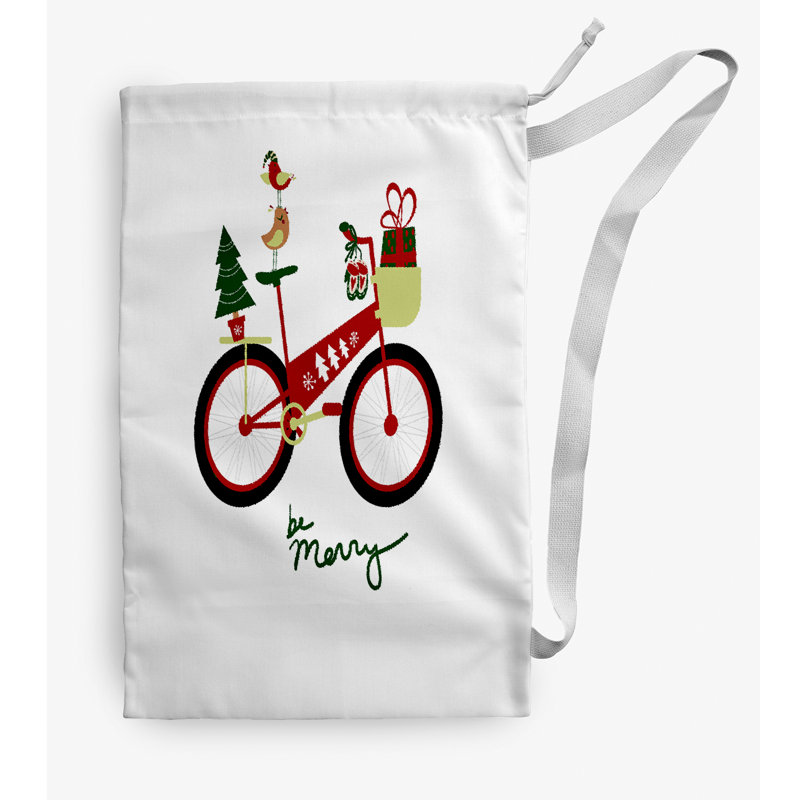 Sac à linge Merry Bird, Rouge, Moyen (H 36 po x l 28 po)