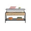 Table basse à plateau relevable, finition brune-129764117
