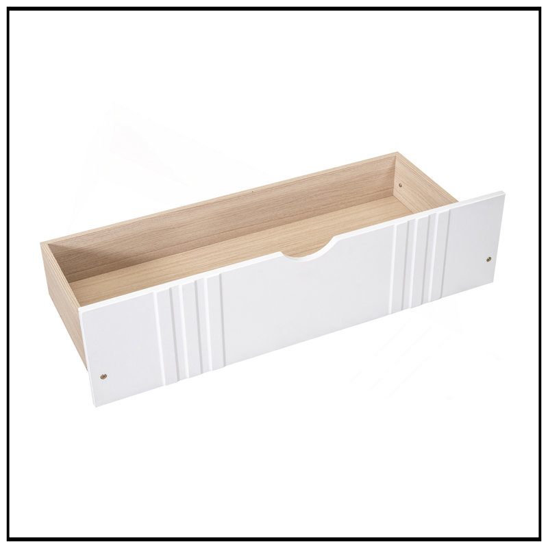 Twin Size Daybed With Two Drawers, Solid Pine Wood Frame For Durability And Versatile Use In Bedrooms And Living Rooms, White