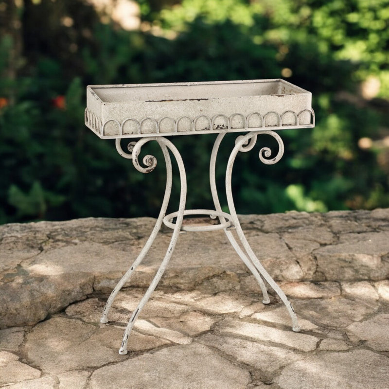 Metal Plant Stand, Cream