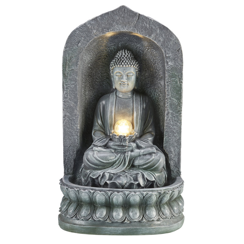 Brando Weather Resistant Floor Fountain with Light