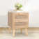 Table de chevet en rotin avec 2 tiroirs de rangement Spurlin