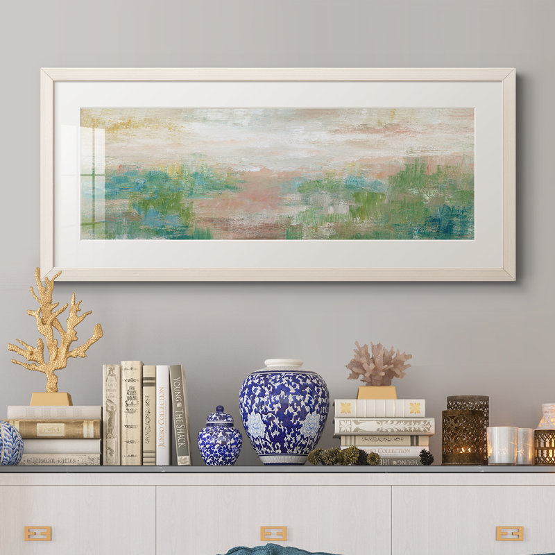 Peinture sur papier encadrée