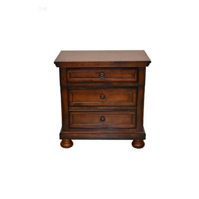 Wood Nightstand With Hidden Jewellery Drawer And Spacious Storage, Perfect For Organized And Stylish Bedrooms