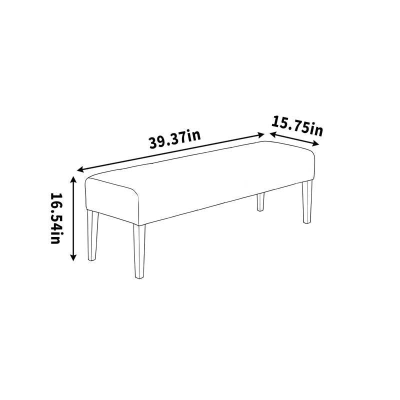 Banc en bois massif avec placard à langer, H 16,54 po x l 39,37 po x P 15,75 po