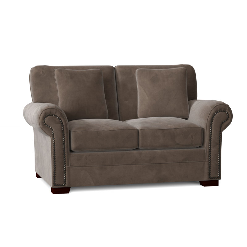 Adrena 63'' Upholstered Loveseat, Dark Brass, No, Goody 23