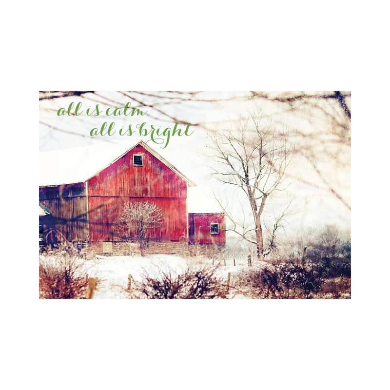 Calm And Bright Barn by Kelly Poynter - Wrapped Canvas Gallery-Wrapped Canvas Giclée, 66.04 cm H x 45.72 cm W x 1.91 cm D