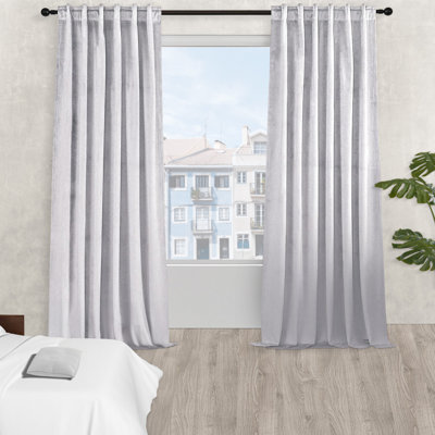 Aikens Blackout Rod Pocket and Back Tab Curtain Panel (Set of 2)