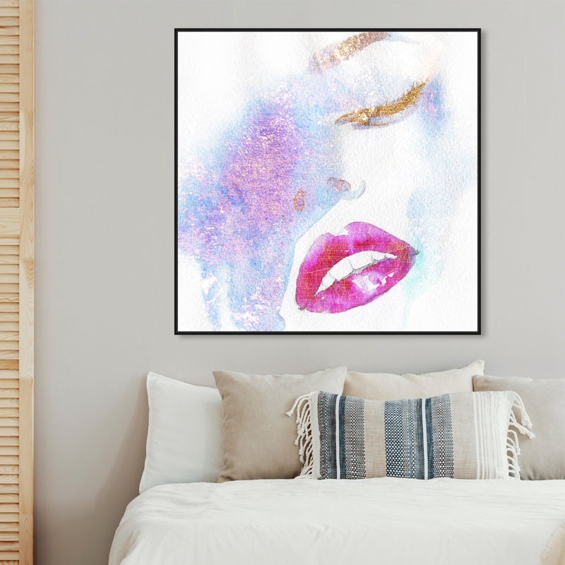 Magie D'Or - Peinture sur toile, H 24 po x l 24 po, Cadre noir