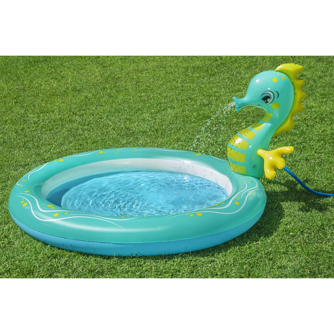 Bestway Seahorse Sprinkler Paddling Pool Kids Swimming Pool, Inflatable Pool, Outdoor Garden Pool, Ages 6+ - Image 4