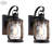 Naresh 1-Light Lantern Sconce with Matte Black and Barnwood accents