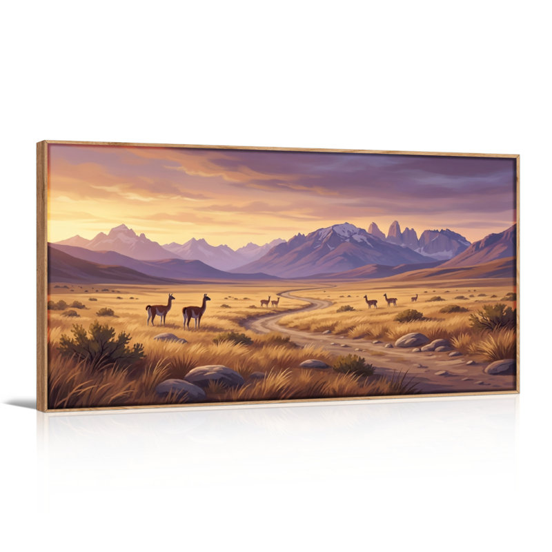 Tableau encadré sur toile représentant un paysage désertique (1 pièce), 122 x 61 cm, 48 x 24 pouces