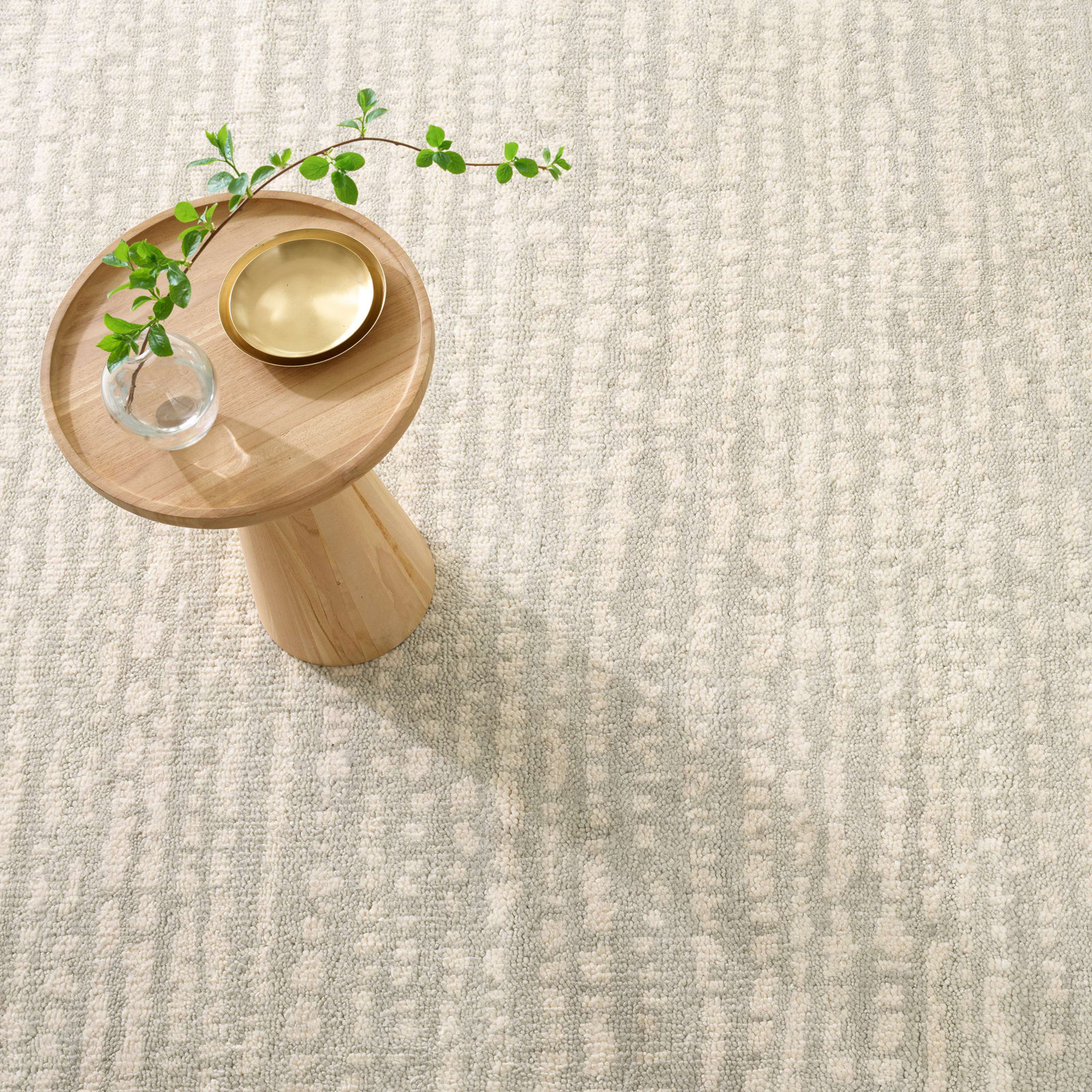 Shepherd Hand Knotted Wool Rug, Oatmeal, Runner 2'6" x 8'