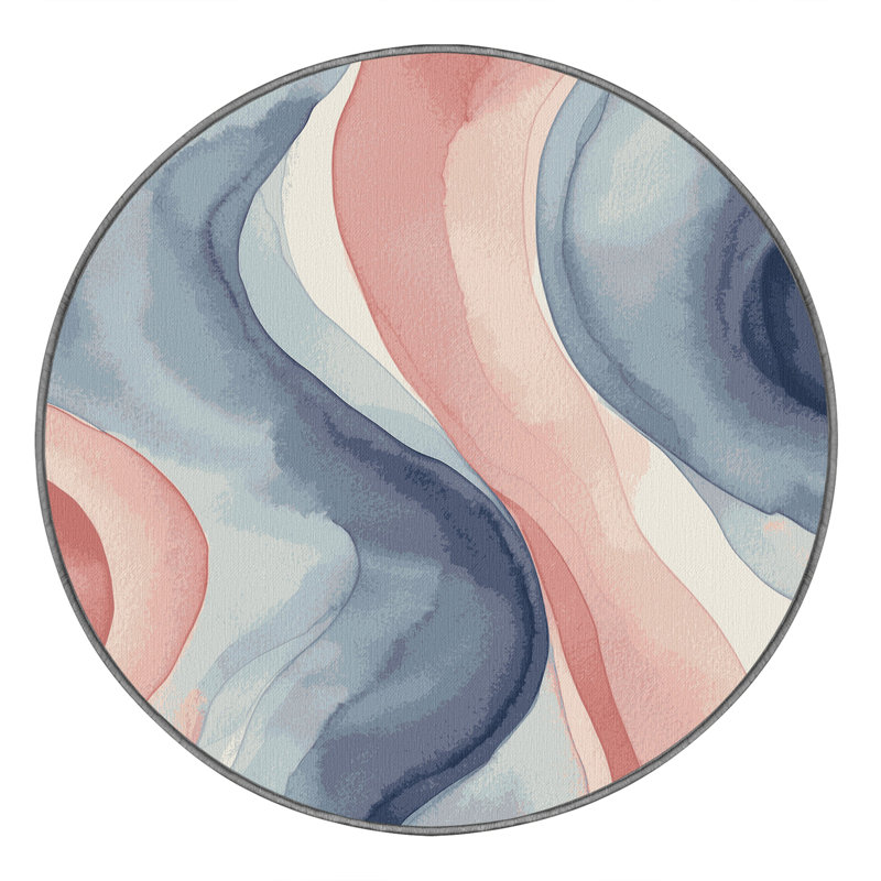 Blush Aurora Rug, Round 8'