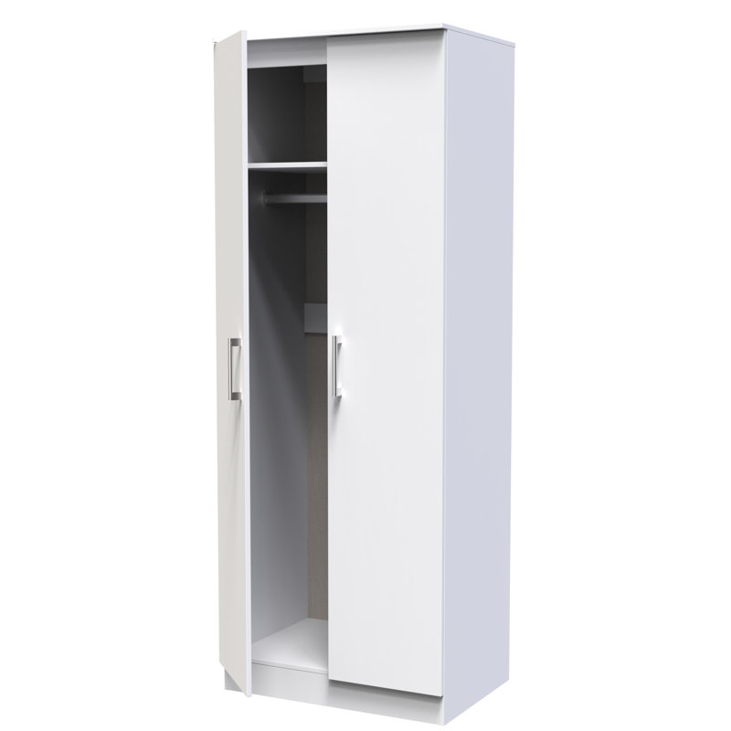 Fully Assembled Devon 2 Door Wardrobe, White
