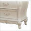 Table de chevet Chantelle blanc perle avec plateau en granite Chantelle 2 tiroirs