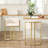 26" Counter Height Bar Stool Set of 1 Barrel Counter Stool With Backrest,Off White PU Leather Metal-993043390-1004672875