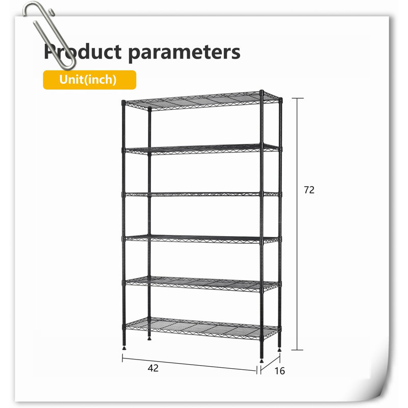 42'' W Metal Shelving Unit