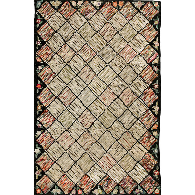 Tapis crocheté ivoire ivoire