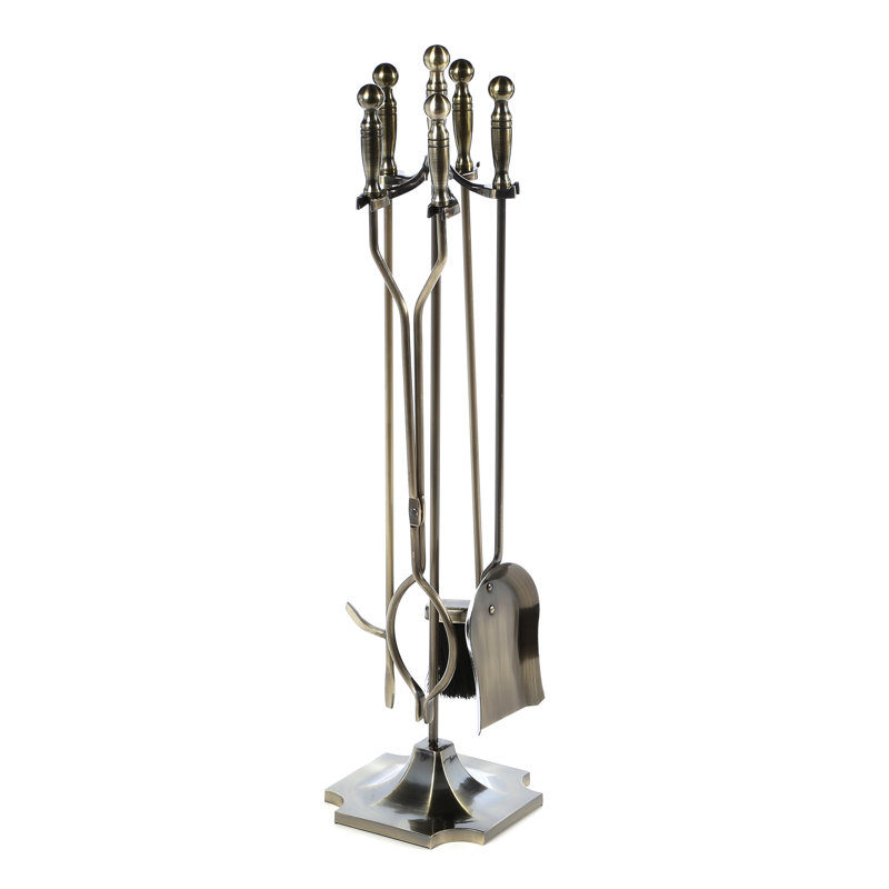 Ensemble d’outils de cheminée en fonte 5 pièces Ansonia