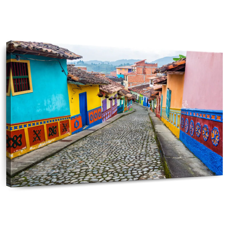 Sireci Guatape Cobbled Street, 34" H x 51" W