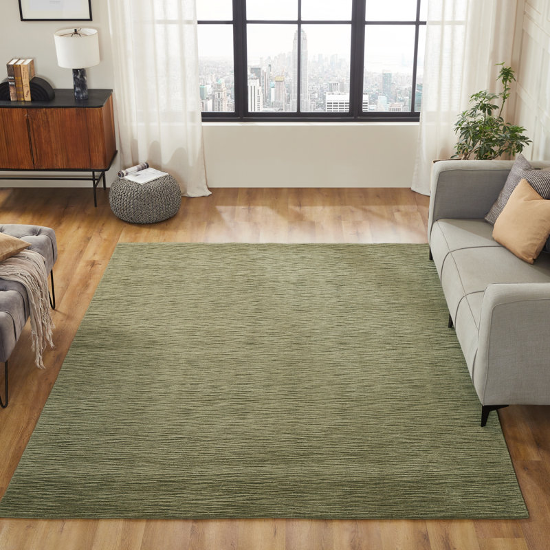 Tapis tissé à la main Serenity Moss Grove, Green, Rectangle 7'6" x 9'6"