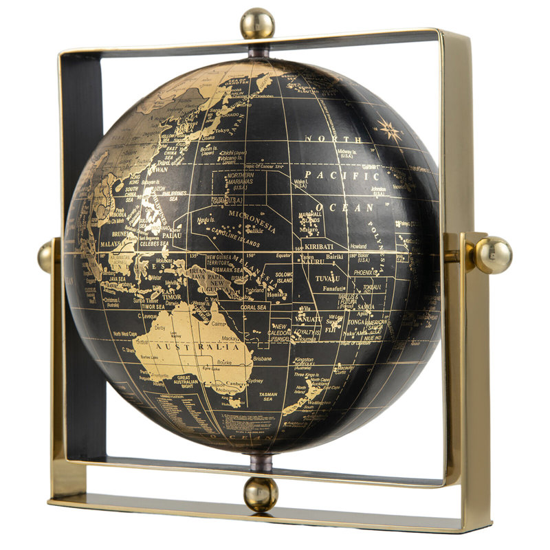 Globe terrestre pivotant à 720 ° Gymax, H 11 po x l 12 po x P 8 po