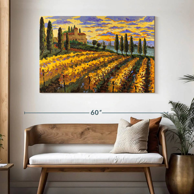 Alvord Sunset On The Vineyard, 32" H x 48" W