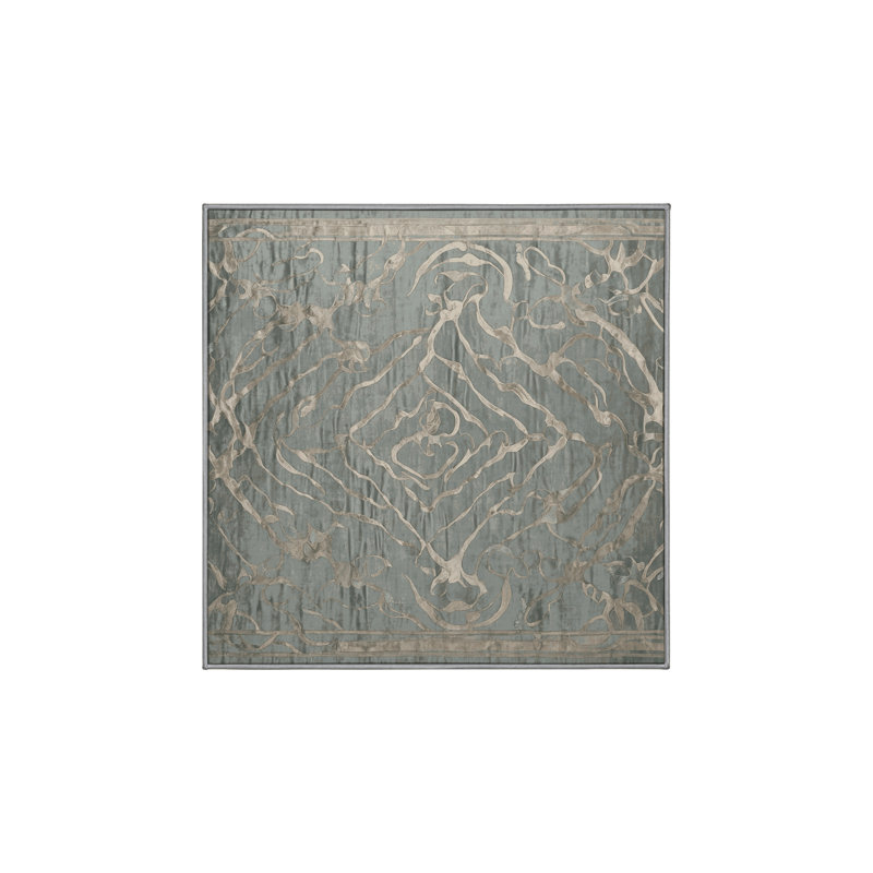 Machine Washable Brown Area Rug, Square 4'
