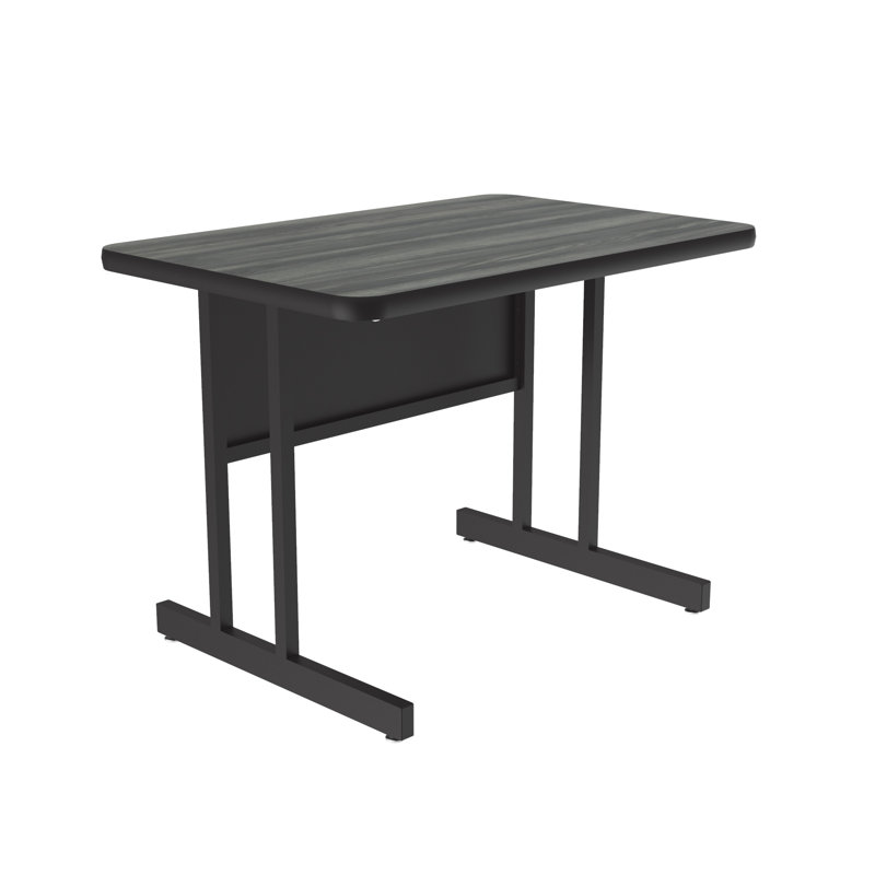 Steel Computer Desk, 26" H x 48" W x 30" D, New England Driftwood