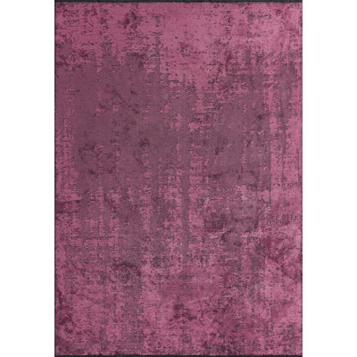 Rapture Abstract Area Rug in Pink