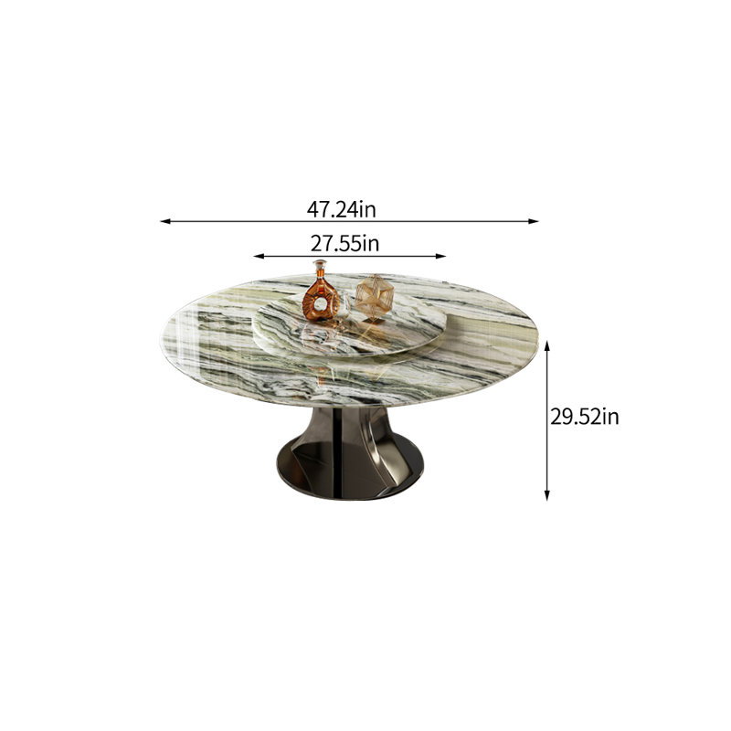 Table de salle à manger ronde Modern Luxury, H 29,52 po x L 47,24 po x l 47,24 po