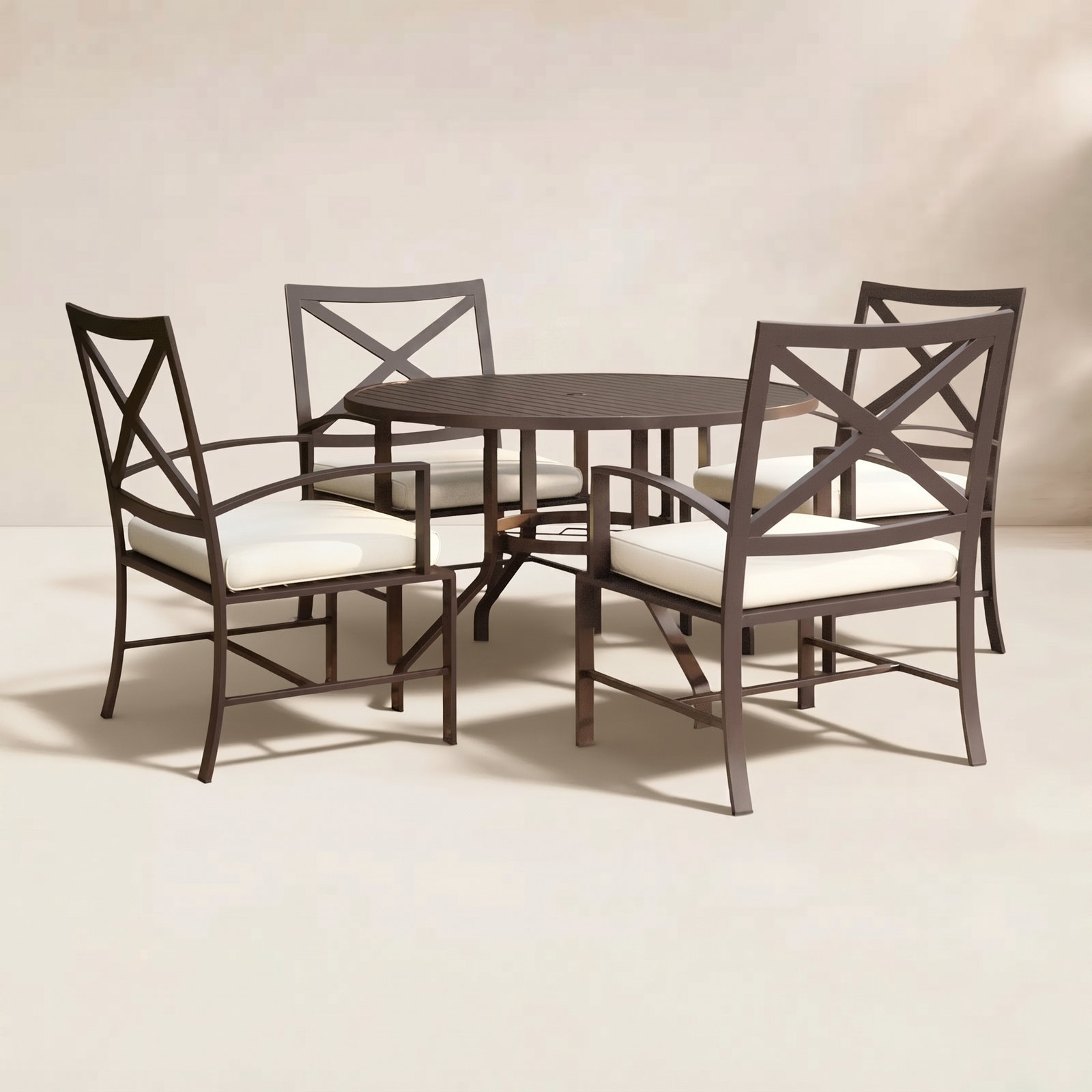 Mulcahey Patio Dining Set, Canvas Granite Sunbrella®