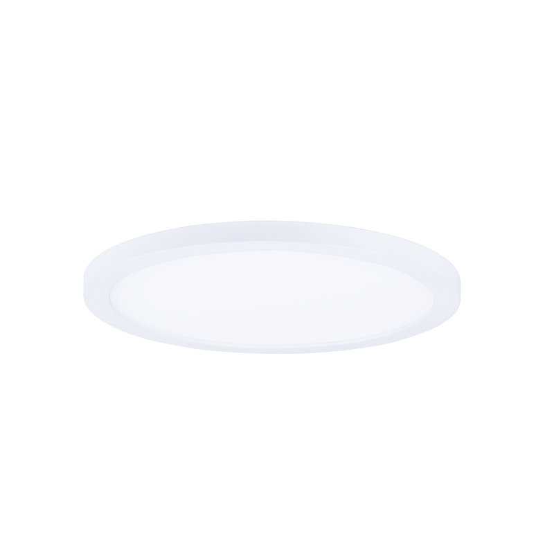 Methel LED Flush Mount, White, 0.5" H x 9" W x 9" D