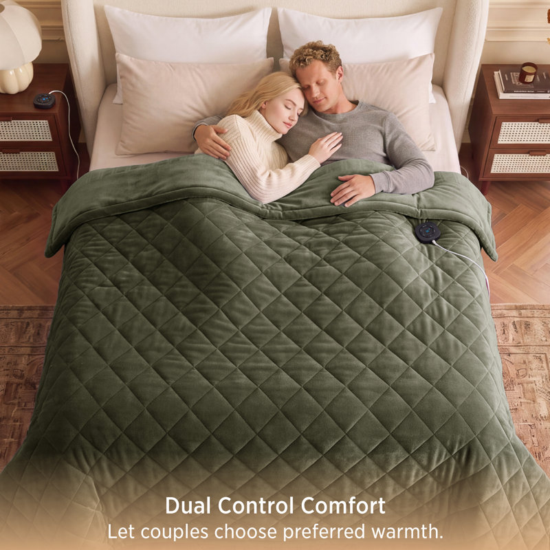 Couverture chauffante matelassée Cozy Winter Collection, Grand lit, Sirène