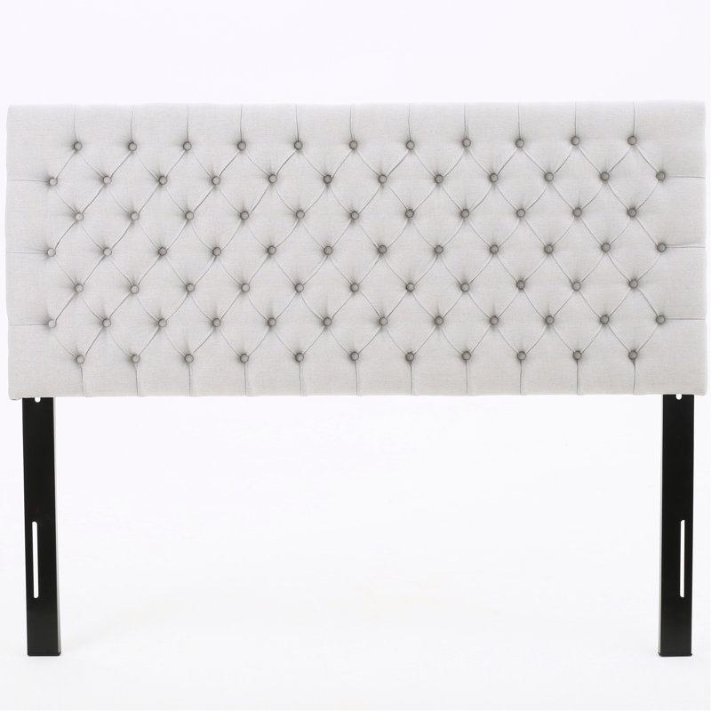 Contemporary Style Headboard, Grey Upholstered, Queen Bedroom, Assembly Included Size Bedroom Modern Style,, Light Gray