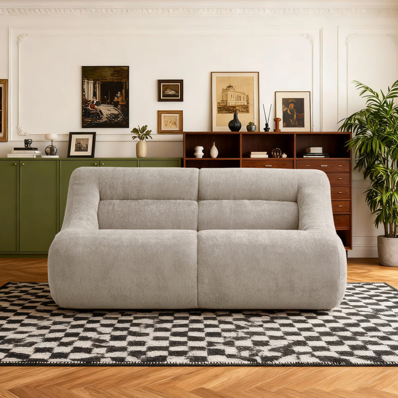 Canapé 63 po en mousse viscoélastique, Beige