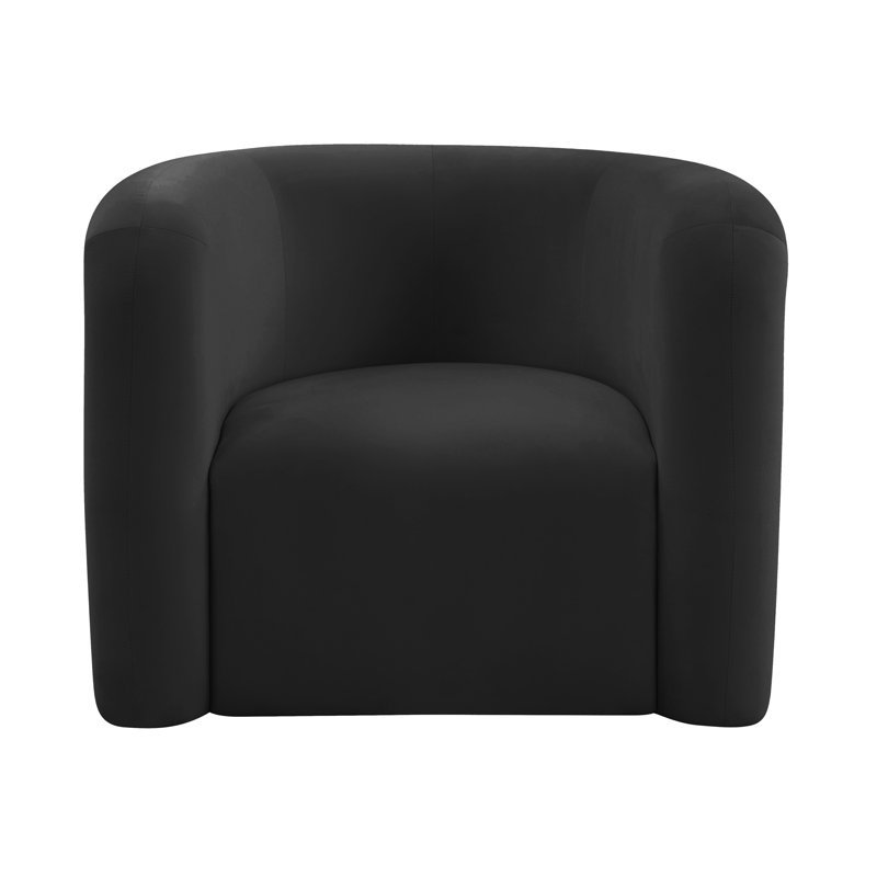Velvet Accent Chair, Black