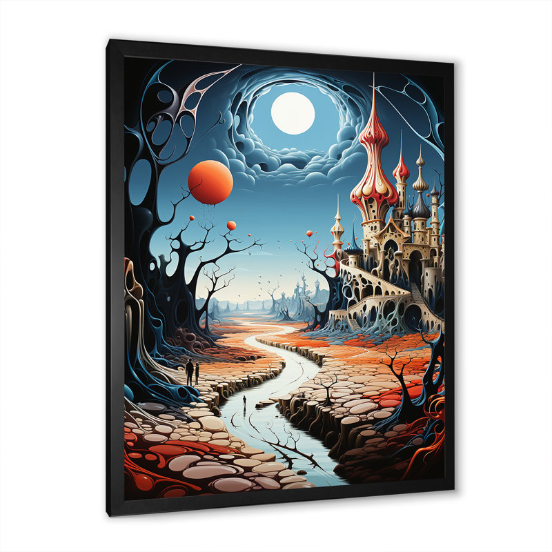 Madalynne surréalisme Dalis Wonderland sur toile, H 20 po x l 12 po x P 1 po, Cadre photo noir